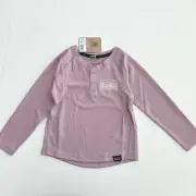 New PATAGONIA Capilene Midweight Henley Baselayer Long Sleeve Mauve Top SIZE 3T