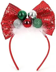 Children's Christmas Headband, Christmas Hair Accessories, Christmas Headpiece, Red Christmas Headband for Girls, Christmas, Masquerade, Cosplay (Bow Tie)