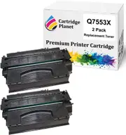 2 Pack Compatible Toner Cartridge Replacement for HP Q7553X 53X (7,000 pages) for HP LaserJet M2727nf MFP LaserJet M2727nfs MFP LaserJet P2010 LaserJet P2014 LaserJet P2014n LaserJet P2015d