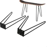 ZenithPrime Set of 2 Skateboard Bench Legs, 16inch Longboard Stools Feet, 350lbs Load Capacity, Creative Skateboard Table Legs & Longboard Stand Accessories for Skateboarders