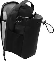 Magnetic Gym Bag, Large Capacity Sports Bag, Portable Gym Organiser, Gym Accessories Bags with Phone Pocket and Water Bottle Pouch 10.63 x 4.33 x 10.63 Inches for Men and Women (1 Piece), Black,