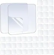 Mounting Tape, 50Pcs 2.4x2.4 in Double Sided Square Clear Tape Pads Adhesive Pre-Cut Cuttable Heavy Duty Glueless Sticky Wall Sticky for Hanging-