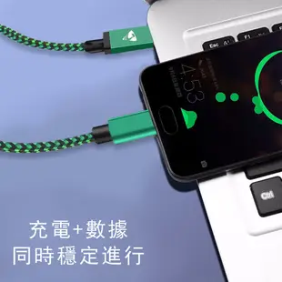 彩色蛇紋尼龍編織iPhone手機充電線 2.0A數據線 蘋果傳輸線安卓 Type-c 手機充電數據線1米2米