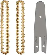 GZHZM 4 Inch Chainsaw Chain 1/4" .043" 28 DL Semi Chisel Electric Chainsaw Chain With Bar Guide Spare Parts Wood Branch Cutting