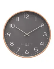 [One Six Eight London] OLIVIA Silent Wall Clock 53cm in Grey