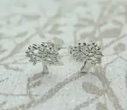 Solid Sterling Silver Celtic Tree of Life Stud Earrings