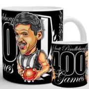 Scott Pendlebury 400th Game mug - Collingwood Magpies - Art by Brocker