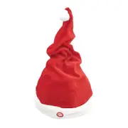 Electric Christmas Santa Hat Battery-Operated Funny Shaking Dancing Singing Santa Claus Hat Xmas Party Prop Red