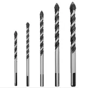 Masonry Drill Bit Set (5PCS) for Glass/Brick/Plastic/Cement/Wood/Tile/Etc, 3/16