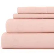 Becky Cameron Sheet Set Full 4-Piece Imported Flannel Hypoallergenic in Blush