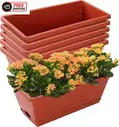 CHUKEMAOYI Window Box Planter, 7 Pack Plastic Vegetable Flower Planters Boxes 17