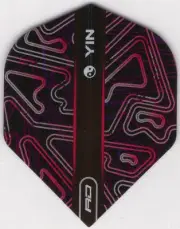 RED DRAGON - PINK YIN YANG Two Sided Dart Flights: 3 per set