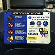 NIVRANA Rideshare Car Sign 2-Pack — Better Customer Relations, Higher Ratings and More Tips with Universal Sign, Accessory for Rideshare Drivers – 9” x 6” (Blue and Grey)