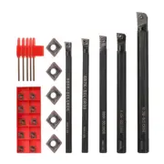 5Set Lathe Boring Bar Set Internal Turning Bar Holder with 10pcs Carbide Inserts