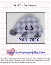 You Rock Magnet-Plastic Canvas Pattern or Kit