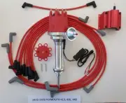 small cap MOPAR PLYMOUTH 1973-78 440 RED HEI Distributor + 50k Coil + PLUG WIRES