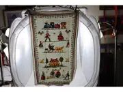Vintage Old Time Yesteryear People Linen Cloth Towel 1970's Tea 29" x 17"