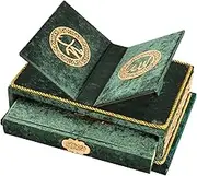 Quran Book with Rahle, Quran Stand, Islamic Gift, Muslim Gift, Eid Ramadan (Green)