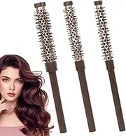Roller Comb Round Brush - Professional Blow Dry Roller Brush Set | Heat-Resistant Round Comb For Lifting Roots, Curling Bangs And Beard Grooming, Salon-Quality Detangling Brush With Ventilated Barrel