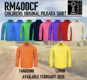 Ritemate Kid's Pilbara Work Shirt, Closed Front, Sun Smart Long Sleeve RM400CF