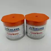 (2) Sticklers Fiber Optics Cleaning Wipes MCC-WFW 180 Lint-Free Wipes