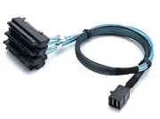 SFF-8643 Internal Mini SAS HD to 4 x 29pin SFF-8482 Connector 15pin Power Cable