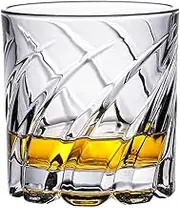 Swivel Whiskey Glasses, Lead-Free Crystal Clear Glass, Suitable for Drinking Bourbon, Scotch, Cognac, Cocktails,1PCS