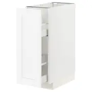 METOD / MAXIMERA base cabinet/pull-out int fittings, white Enköping/white wood effect, 30x60x80 cm