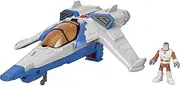 Fisher-Price Disney Pixar Lightyear Spaceship Toy, Fisher-Price Imaginext Lights & Sounds XL-15 with Buzz Lightyear Figure for Pretend Play Ages 3-8 Years