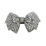 2Pcs Women Sparkle Bow Detachable Shoe Clips Removable Shoe Buckles8986