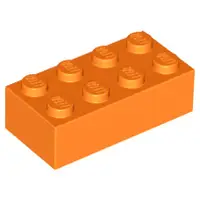 在飛比找蝦皮購物優惠-LEGO 樂高 橘色 Brick 2x4 基本顆粒 基本磚 