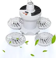 Outdoor Solar Fans for Patios | Solar Gazebo Fan | Folding Football Design Lamp With Hook for Home Camping Cabin Farm Playroom Canopy Pergola Warehouse