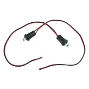 2 Pcs 12V Blue Flashing Dummy Fake Car Alarm Dash Mount LED Light Motorcycle Accessories black