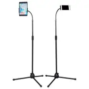 Universal Tripod Floor Stand Holder Adjustable Gooseneck For iPad iPhone Tablet