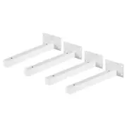 Floating Shelf Brackets, 4pcs 8"(200mm) Wall Mounted Shelf Supports, White
