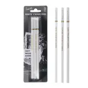 3pcs White Sketch Charcoal Pencils for Sketching Painting Drawing CR