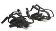 Sunlite Low Profile Bicycle Pedals with Toe Clips and Straps