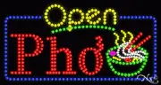 NEW “OPEN PHO" 32x17 BORDER SOLID/ANIMATED LED SIGN W/CUSTOM OPTIONS 25435
