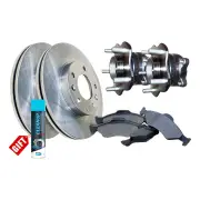 Rear Wheel Bearing Hub Ass + Brake Rotor Pad Kit for Nissan Murano Z50 3.5L