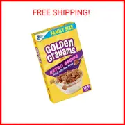 Golden Grahams Breakfast Cereal, Graham Cracker Taste, Whole Grain, Family Size,