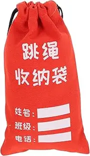 TOGEVAL Thick Canvas Jump Rope Bag Portable Storage Pouch for Students Fitness Gym and Classroom Use