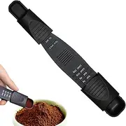 Measurement Spoons - Measure Measuring Spoon | Dishwasher Safe Sliding Scale Measuring Spoon for Dry and Liquid, Sugar