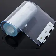 PVC Strip Curtain Kit Cold Storage Door Refrigerator Bar Room Partition 1.6mm Thickness Soft Windproof Hanging Rail Bathroom,Balcony(8pcs 1.2x2m)