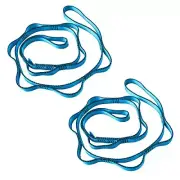 Durable 2Pcs Blue Nylon Daisy Chain 134Cm 23Kn For Climbing Hammocking Rigging