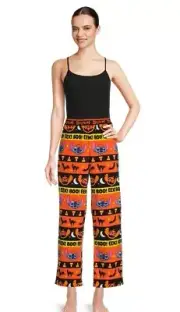 Disney Women's Plush Halloween "Stitch" Pumpkin Lounge / Sleep Pants XL 16-18