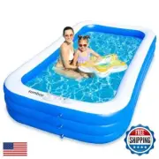 Sumbee Inflatable Swimming Kiddie Pool for Adults Kids Ages 4-8-12, Size 120"