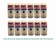 NIVEA Extra Brightening Deodorant Underarm Roll-on 48hr Antiperspirants,25ml x12