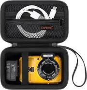 Canboc Carrying Travel Case for Kodak PIXPRO WPZ2 Rugged Waterproof Digital Camera, Underwater Photography Camera Bag, Zipper Mesh Pocket fits USB Cable, Battery, Adapter, Black (Case Only)