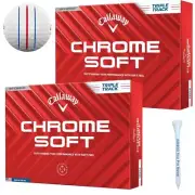 Callaway Golf Ball Chrome Soft 2024 Triple Track CHROME SOFT 24 TRIPLE TRACK Whi