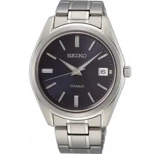 【SEIKO 精工】CS系列鈦金屬經典男錶-40mm(SUR373P1灰藍/SUR369P1銀)